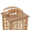 vidaXL Candle Holder Natural Bamboo, Glass Medium Portable