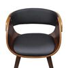 vidaXL Dining Chair Set of 4 Brown and Black Plywood, Faux Leather