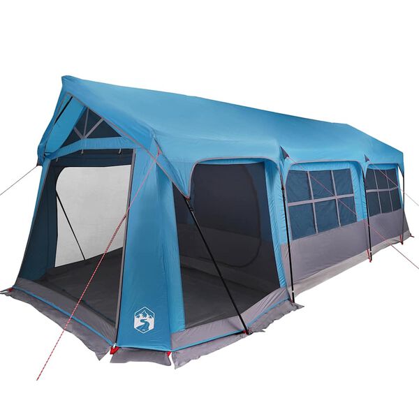 vidaXL Family Tent with Roof Blue and Grey 244.09 x 126.77 x 94.49 in