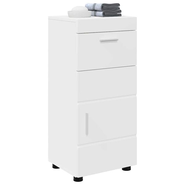 vidaXL Bathroom Cabinet Set TULUM White 14.57 x 12.40 x 32.28 in