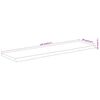 vidaXL Wall Shelf Natural Solid Acacia Wood 43.3 x 11.8 x 1.5 in Durable