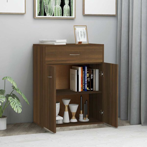 vidaXL Sideboard Brown oak Engineered wood Medium Sideboard