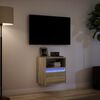 vidaXL TV Wall Cabinet Sonoma Oak Engineered Wood TV Wall Cabinet