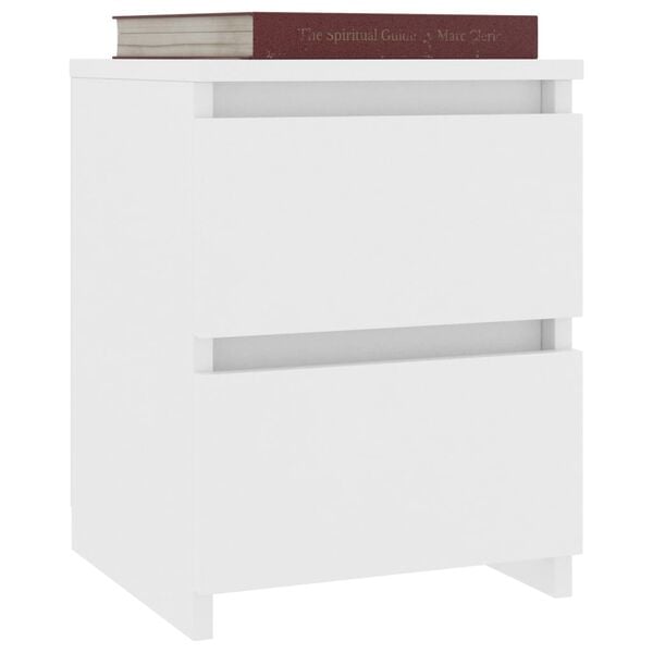vidaXL Bedside Cabinet White Engineered wood 11.8x11.8x15.7 in
