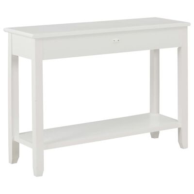 vidaXL Console Table White 43.3"x13.8"x31.5" Wood