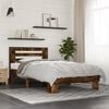 vidaXL Bed Frame Smoked Oak Engineered Wood Small Single Durable