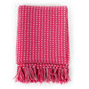 vidaXL Throw Pink 100% cotton 86.6 x 98.4 in Throw Blanket Rectangular