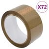 vidaXL Packaging Tape 72 pcs Brown 1.89 " x 216.5 '