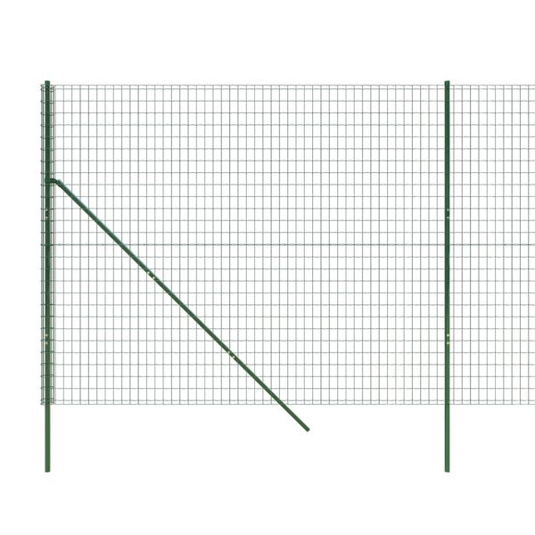 vidaXL Wire Mesh Fence Green 7.2x82.0' Galvanised Steel