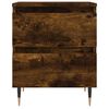 vidaXL Bedside Cabinet Set of 2 Smoked oak Engineered wood, iron Medium