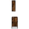 vidaXL Bathroom Furniture Set Smoked Oak Engineered wood, metal Medium
