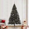 vidaXL Artificial Pre-lit Christmas Tree with 300 LEDs Black 94.5" PVC