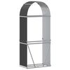 vidaXL Log Holder Anthracite 31.5x17.7x74.8" Galvanised Steel