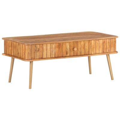 vidaXL Coffee Table 39.4"x19.7"x15.7" Solid Acacia Wood