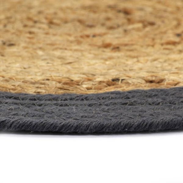 vidaXL Placemat Set of 4 Natural and anthracite 70% Jute, 30% Cotton