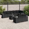 vidaXL Garden Sofa Set Black
