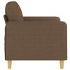 vidaXL 2-seater Sofa Brown Fabric (100% Polyester), Metal, Textilene Small