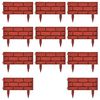 Lawn Divider with Brick Design 11 pcs