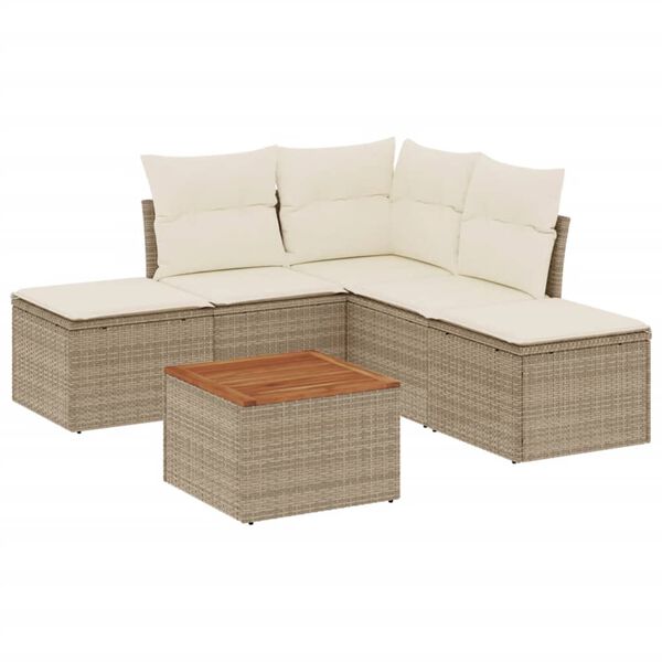 vidaXL Garden Sofa Set Beige