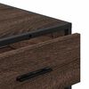 vidaXL Drawer Cabinet Brown Oak Engineered Wood, Metal Standard