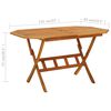 vidaXL Dining Set Natural Wood Solid Acacia Wood 5 Piece Set Foldable