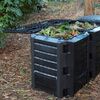 Nature Compost Bin Black Polypropylene Large Foldable Compost Bin
