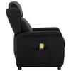 vidaXL Massage Chair with Cushion Black 67.5 x 93.5 x 101.5 cm fabric