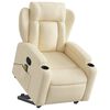vidaXL Stand up Massage Recliner Chair Cream Fabric