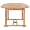 vidaXL Dining Table Warm Brown Solid Teak Wood 59-79 in