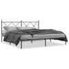 vidaXL Bed Frame Black Powder-Coated Steel Double Bed Frame