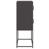 vidaXL Highboard Black Cold-rolled Steel Medium Industrial Highboard