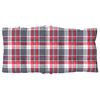 vidaXL Lowback Chair Cushion Set of 2 Red Check