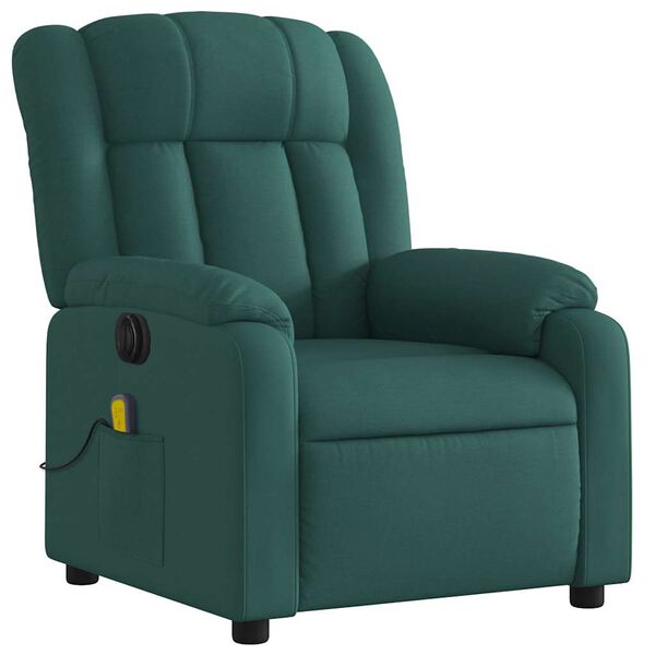 vidaXL Electric Massage Recliner Chair Dark Green