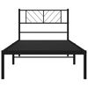 vidaXL Metal Bed Frame Black Powder-Coated Steel Twin Metal Bed Frame
