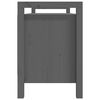 vidaXL Hall Bench Grey Solid Pine Wood Medium Hall Bench Rectangular