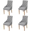 vidaXL Dining Chair Set of 4 Light Gray