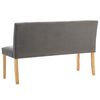 vidaXL Bench Grey Velvet 55.1 in Classic/Traditional Bench