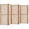 vidaXL 6-Panel Room Divider Taupe 165.4"x70.9"