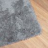 vidaXL Shaggy Rug Light grey 100% Polyester 23.6x39.4 in Non-slip