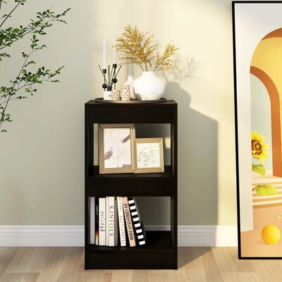 vidaXL Book Cabinet/Room Divider Black 15.7"x11.8"x28.3"