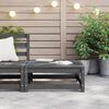 vidaXL Footstool Grey Solid Pinewood Compact Modular Outdoor Footstool