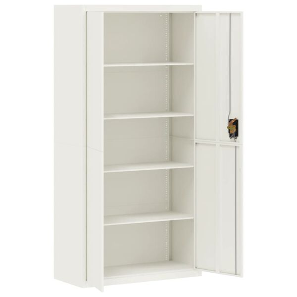 vidaXL File Cabinet White Powder-coated steel Medium