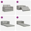 vidaXL Floor Sofa Bed 2-in-1 Light Grey 122x204 x 21.7 " Velvet