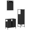 vidaXL Bathroom Furniture Set Black