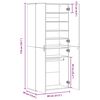 vidaXL Shoe Cabinet White Engineered Wood 70.1 in x 31.5 in x 15.4 in