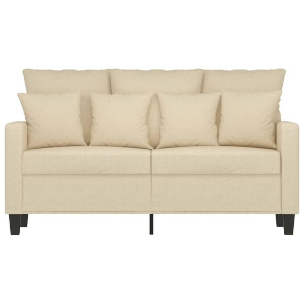 vidaXL 2-seater Sofa Cream Fabric (100% polyester), metal, textilene