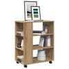 vidaXL Rolling Cabinet Artisan Oak Engineered Wood Compact