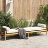 vidaXL Garden Bench Black and Cream