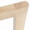 vidaXL Dining Table Clear and natural oak Tempered glass and solid oak wood