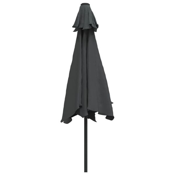 vidaXL Garden Parasol Anthracite Polyester, Steel 118.1 in Diameter